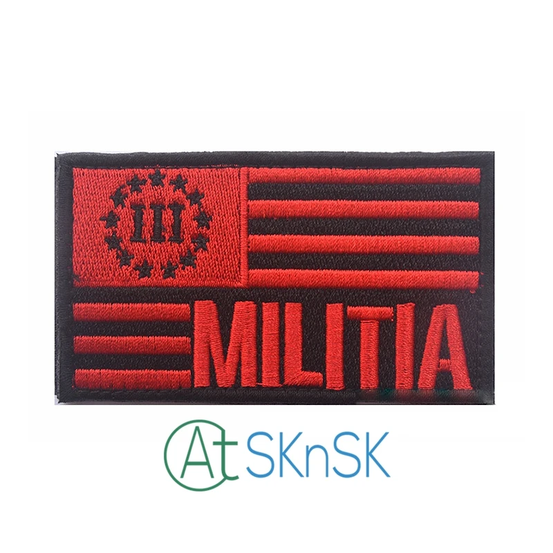 Mix Патч Военная униформа модель американский флаг ополчение патч emboridry разных цветов Куртки шляпа значок флаг США тактические патчи