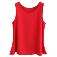 s 6xl new womens chiffon t shirt summer 2021 casual all match solid color sleeveless t shirts loose tops tees female