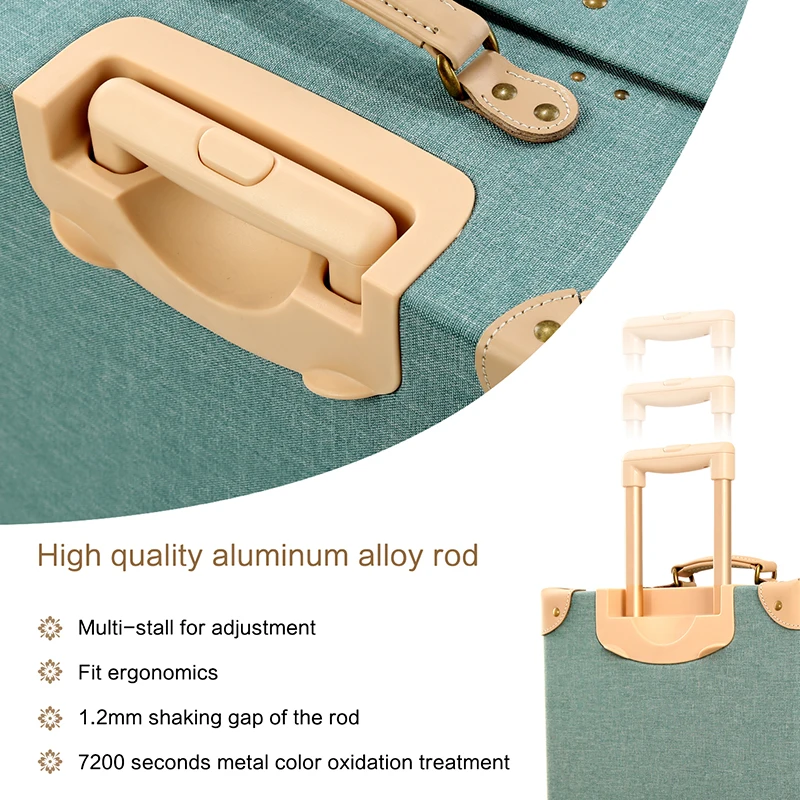 Винтажный Дорожный чемодан UNIWALKER на колесиках с комбинированным замком 20 26