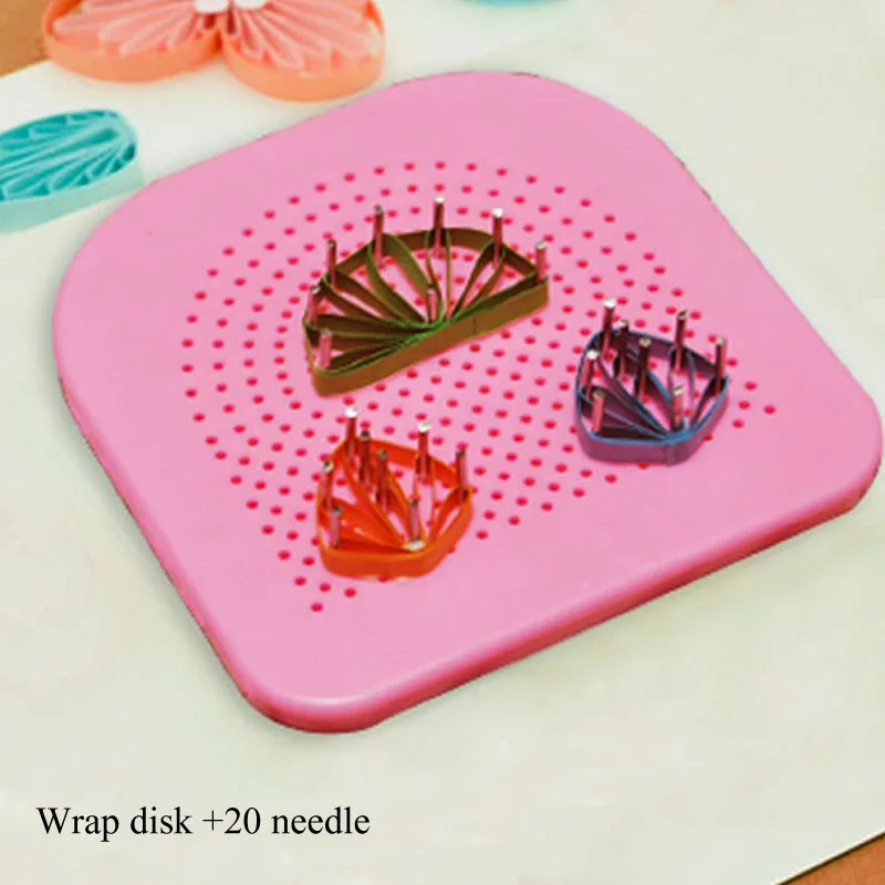 wrap disk 20 needle 20 корней игольчатая пластина стеганая сетка Руководство DIY Бумага для квиллинга складной инструмент ручной работы подарочные инструменты 1 шт - Цвет: wrap disk 20 needle