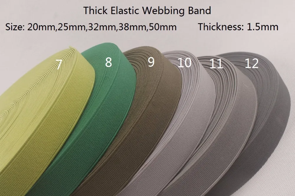 

32mm wide 10 yards a lot thick strenth high quality elastic webbing band For DIY Sewing Clothes( Fluorescent,Military,Grey)