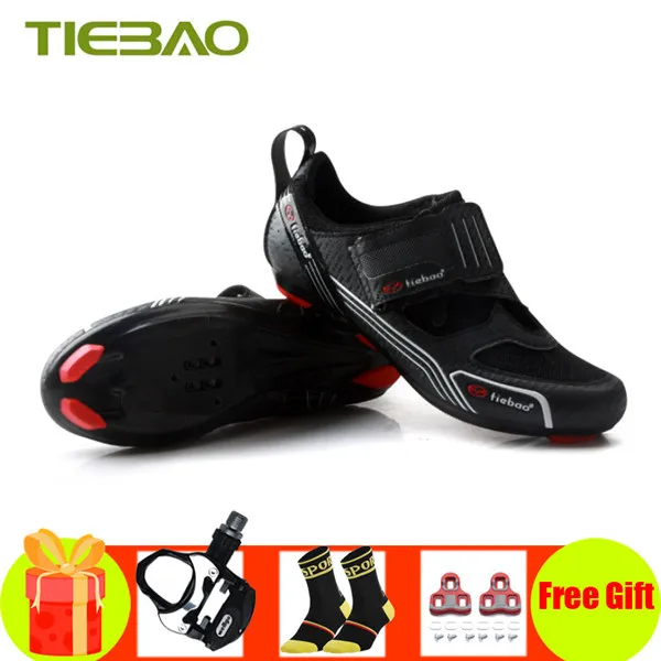 pedals with 1691 R Tiebao, обувь для шоссейного велосипеда, Триатлон,, женские, мужские, самоблокирующиеся, sapatilha ciclismo, обувь для езды на велосипеде, дышащая обувь для велоспорта - Цвет: pedals with 1691 R