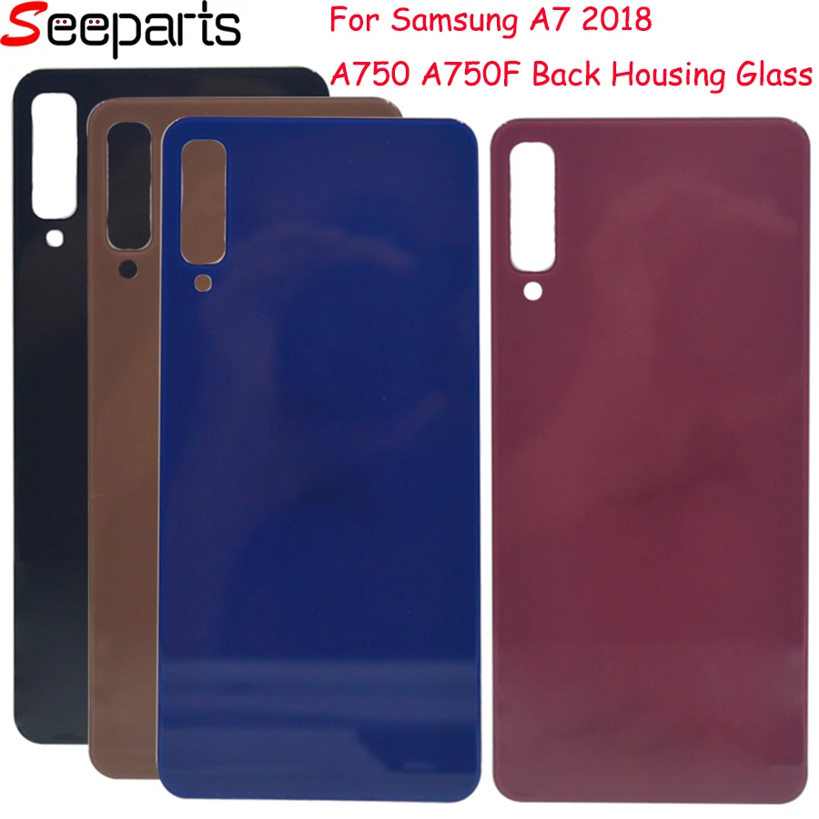 Задняя крышка для Samsung Galaxy A7 2018 A750 чехол аккумулятора задняя 3D стеклянная Замена