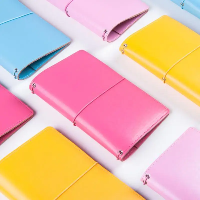 Lovedoki тетрадь Macaron ретро кожаный журнал для путешественников милый портативный