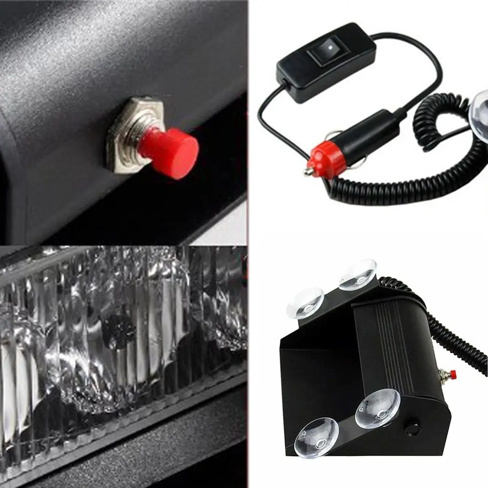 Новый автомобильный Стайлинг 4 светодиодный красный синий желтый полицейский