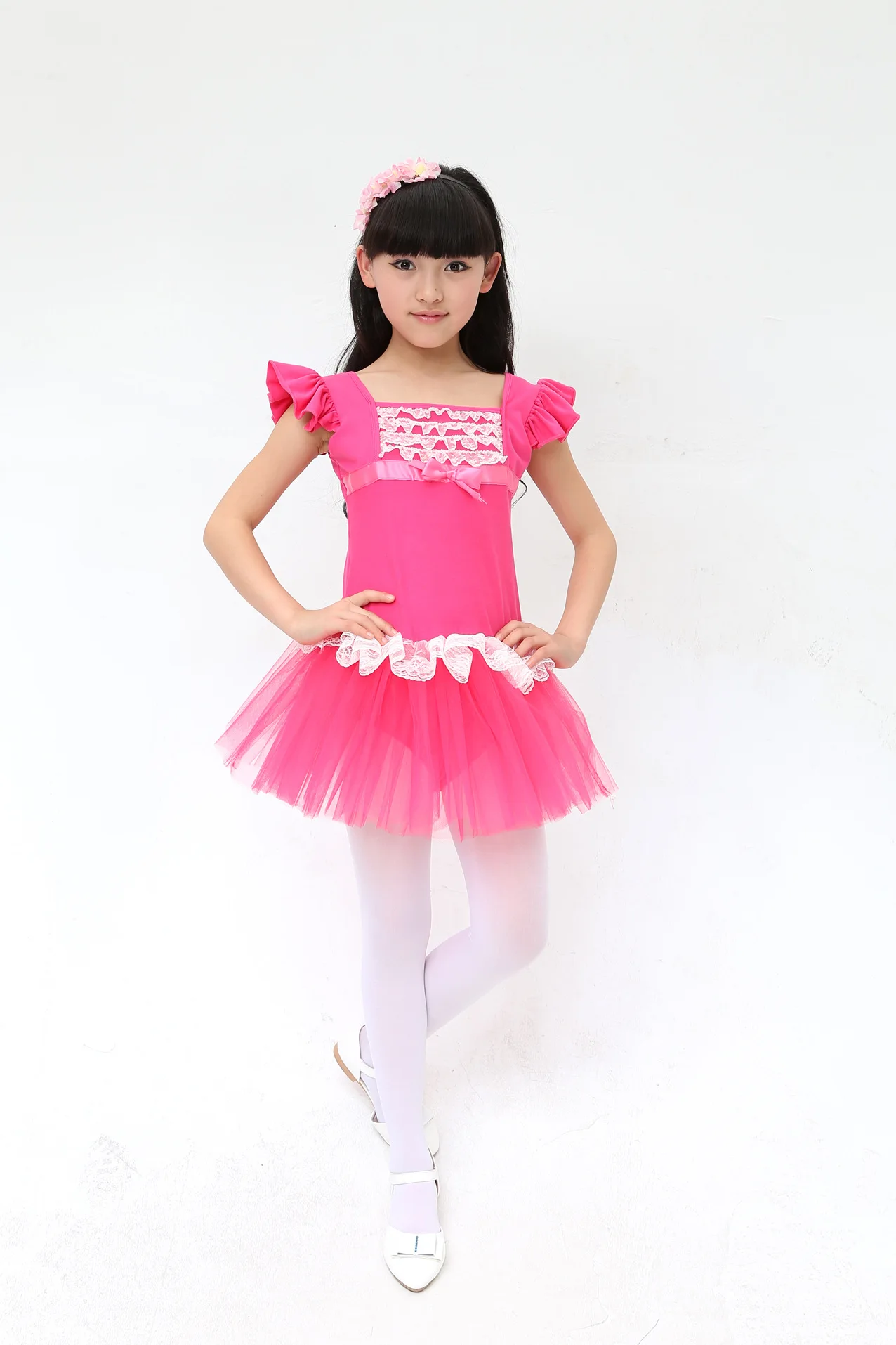 Милое балетное платье для девочек танцевальная одежда Детские балетные костюмы