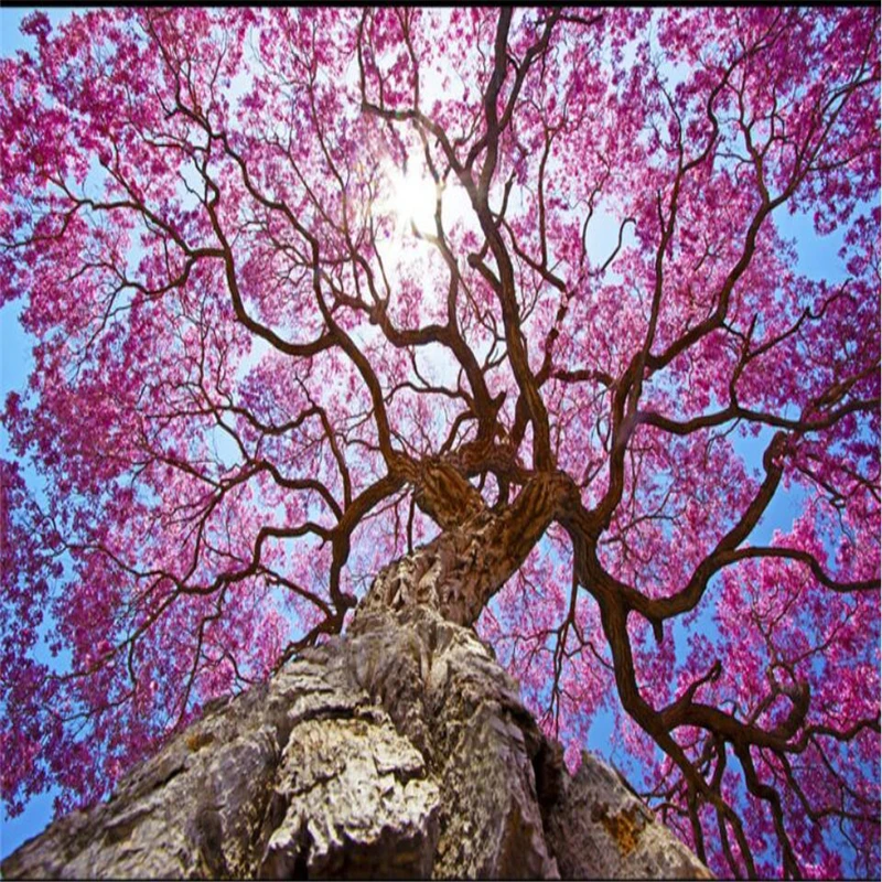 Красивый пейзаж вишневого дерева потолочные обои на стену большие шелковые