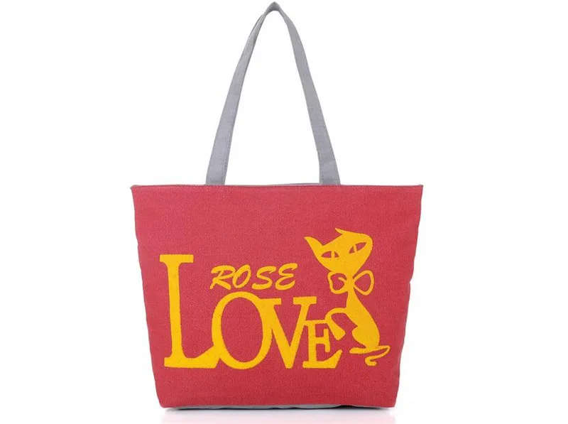 Cartoon Canvas Bag Tote Female Handbags Single Shoulder Shopping Bags Daily Use Women Beach | Багаж и сумки