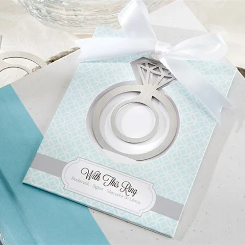 Свадебный подарок для гостей С этим кольцом закладка обручального кольца из