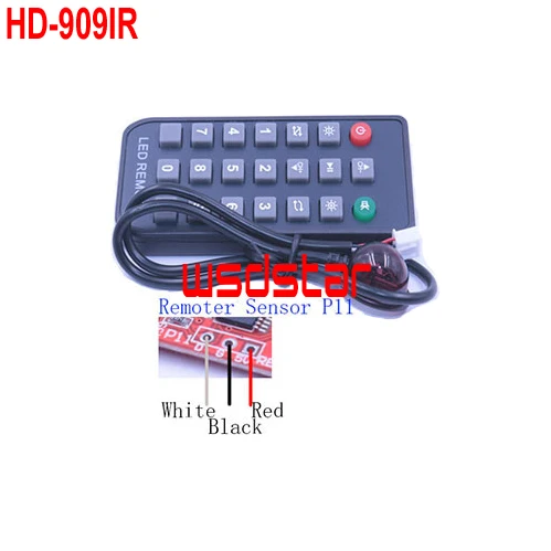 HD-909IR HUIDU ИК пульт дистанционного управления LED только поддержка HD одноцветный