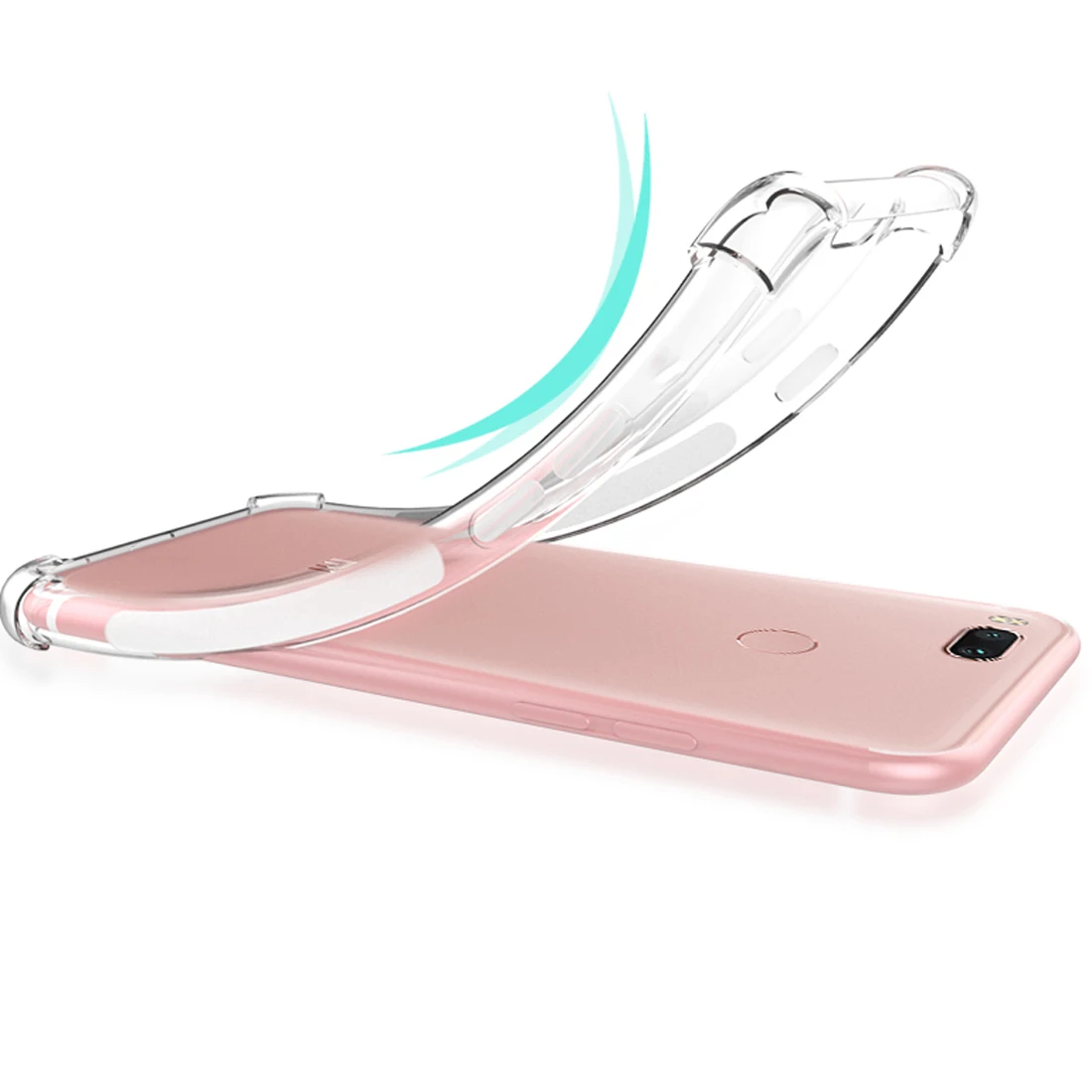 Для Xia mi A2 A1 случае Роскошные противоударный Броня Fundas Gasbag Crystal Clear телефон