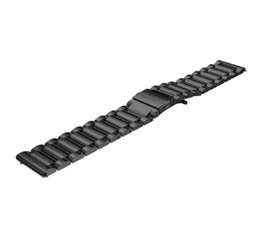 Металлический ремешок для Xiaomi Huami Amazfit Bip BIT PACE Lite, Молодежные умные часы, браслет для наручных часов для Samsung GS2 - Цвет: Черный