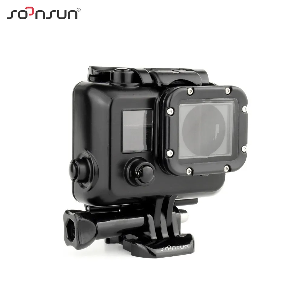SOONSUN затемненный чехол с каркасом, чехол с застежкой для GoPro Hero 3 3+ 4, аксессуары для Go Pro