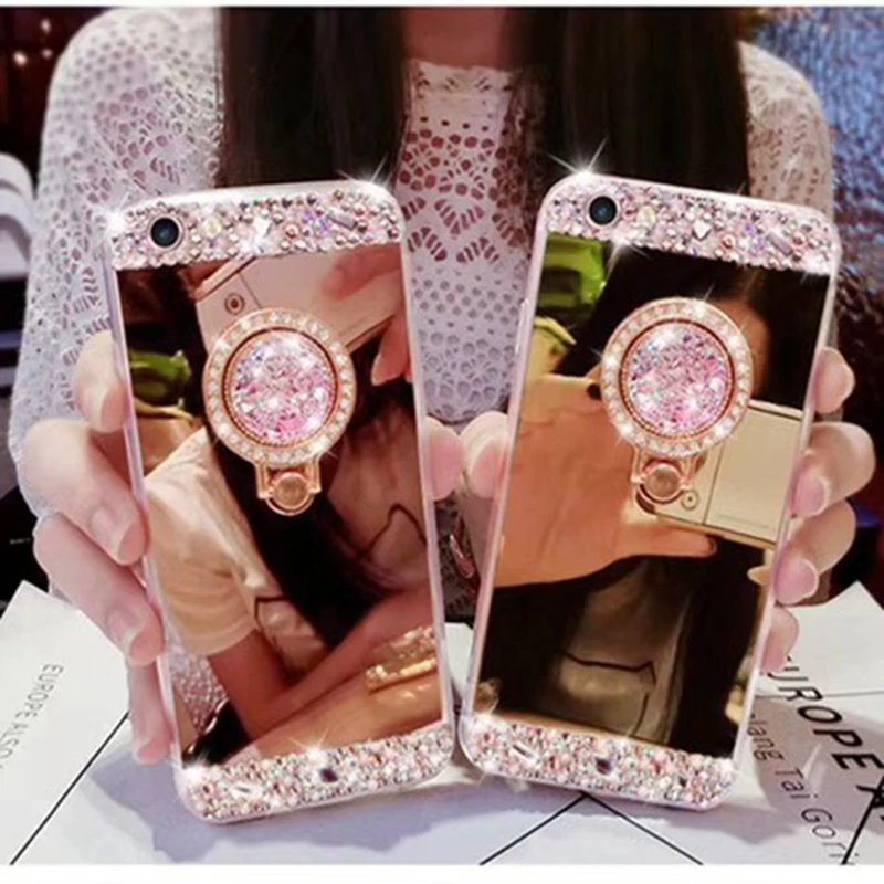Роскошные Стразы чехол с ручной веревкой для iPhone 7 8 6 6S 4 5 Plus X телефона блестящее