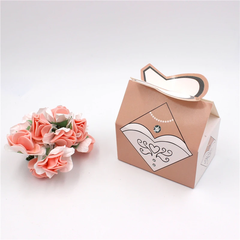 50 шт./компл. свадебное платье коробка конфет для выращивания невесты и жениха