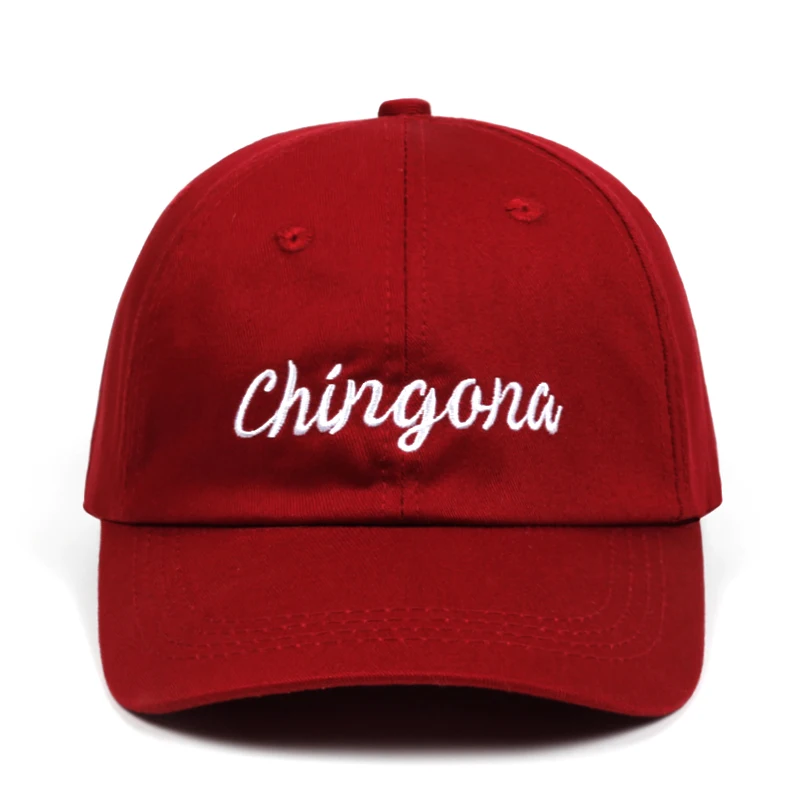 Бейсболка Chingona с вышивкой для мужчин и женщин регулируемая унисекс черным