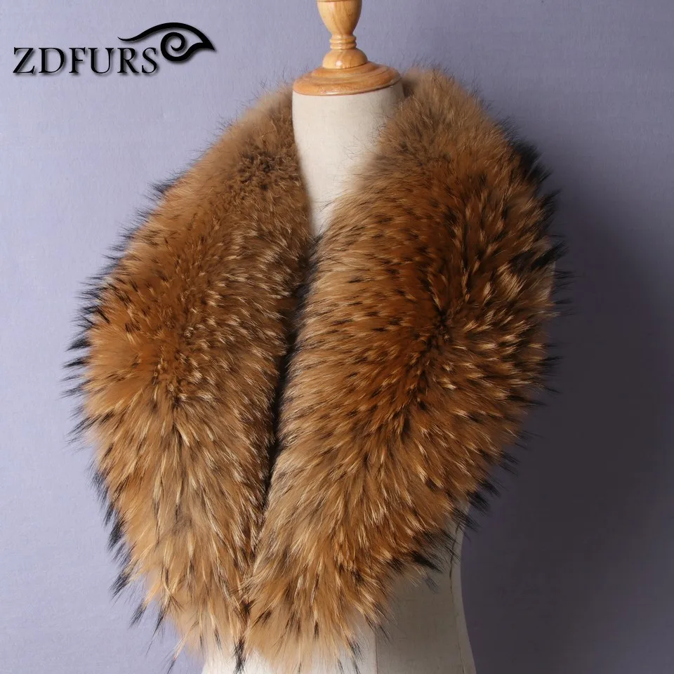 ZDFURS* Горячая Распродажа супер большой черный Лисий меховой воротник для шерстяной куртки одежда натуральный Лисий мех шарф большой размер Женская ZDC-163011