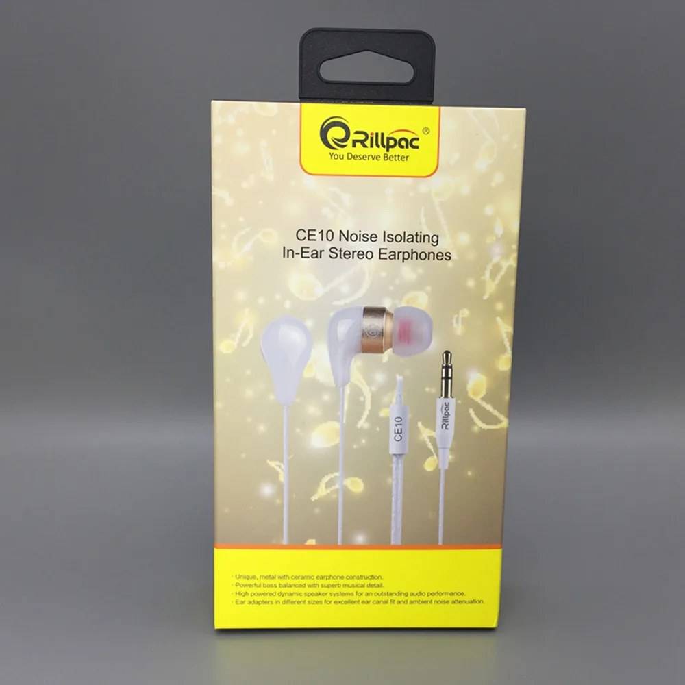 Hi Fi наушники Rillpac CE10 гарнитура с тяжелыми басами шумоизоляцией крутые