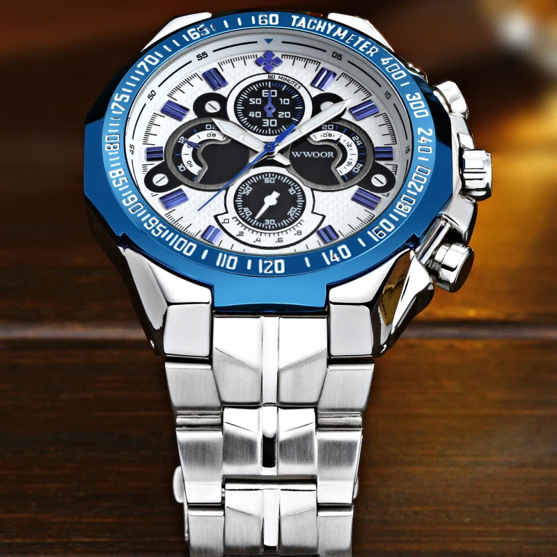 Часы наручные мужские кварцевые из нержавеющей стали брендовые Роскошные