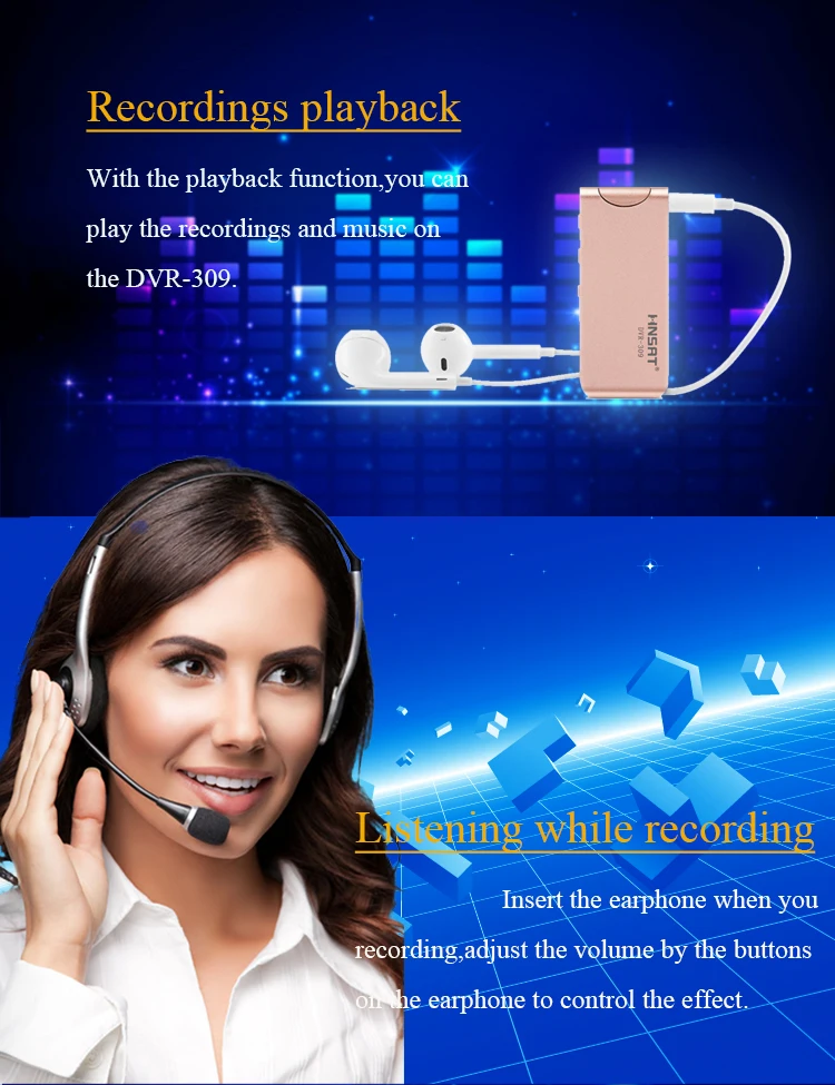 Беспроводное дистанционное записывающее устройство с мини зажимом 80 метров FM