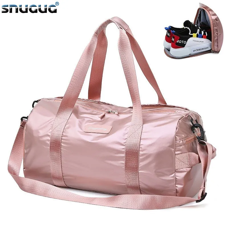 SNUGUG Outdoor Big Fitness Bag 2023 Nylon Sport Gym Bag Women For Shoe Travel Sports Bag Ladies New Shoulder Training Yoga Bags