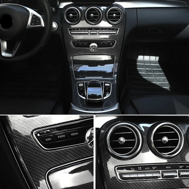 2 шт. декоративные панели центральной консоли Mercedes Benz C class W205 2015-2017/GLC X253 2016-2017 |