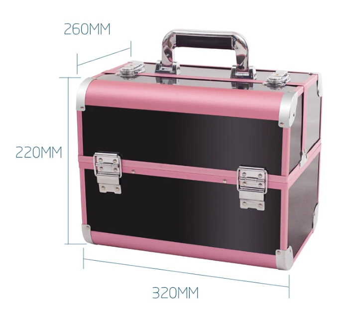 Коробка для хранения большой емкости многоцветный органайзер макияжа розовая