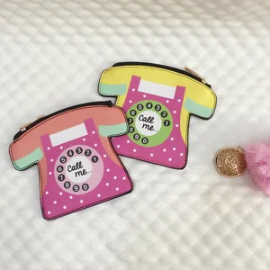 Забавная сумочка в форме телефона 2017, женские кожаные сумочки, брендовые дизайнерские милые сумочки для монет в форме телефона, миниатюрные клатчи