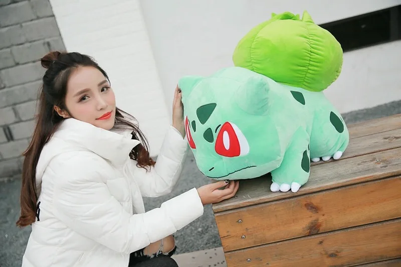 Большой размер 55 см плюшевая игрушка белка Bulbasaur Charmander игрушка кукла с подушкой для сна для детей день рождения подарки для мальчиков и девочек Пикачу аниме