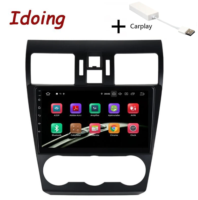 Carplay Idoing " 2.5D ips автомобильный Android9.0 радио мультимедийный плеер для Subaru WRX 2013- PX5 4G+ 64G восьмиядерный gps навигация TDA7850 - Цвет: Carplay