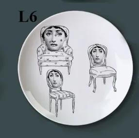 Изысканное Украшение Artesanato Fornasetti Рукоделие украшение керамика Hogar Manualidades Fornasetti тарелка фарфоровые настенные тарелки - Цвет: F