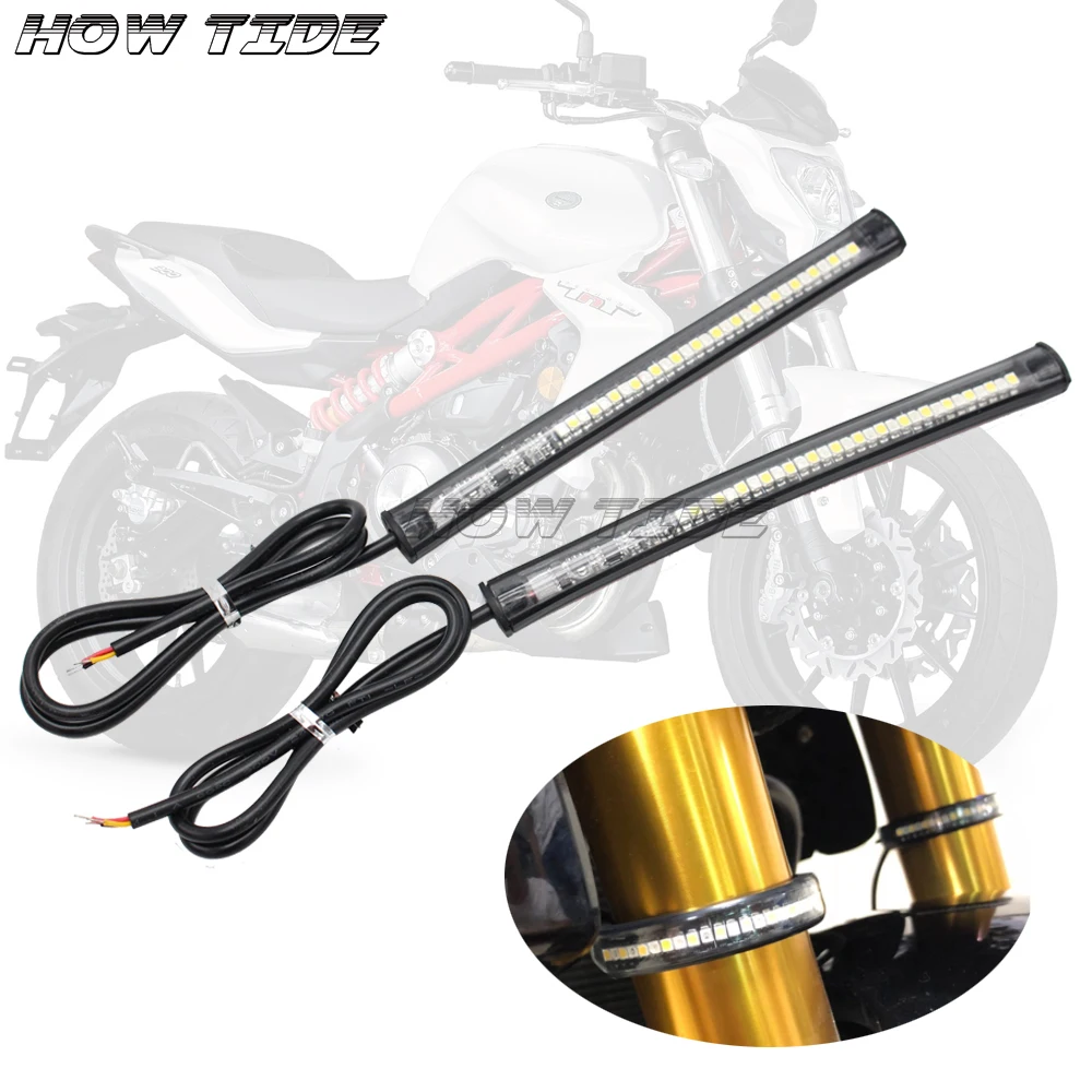 For YAMAHA MT07 R6 R3 MT03 TMAX 500 TMAX530 R1 FZ6 MT09 XJ6 FZ1 Fork Turn Signal Kit Indicator LED Light | Автомобили и мотоциклы
