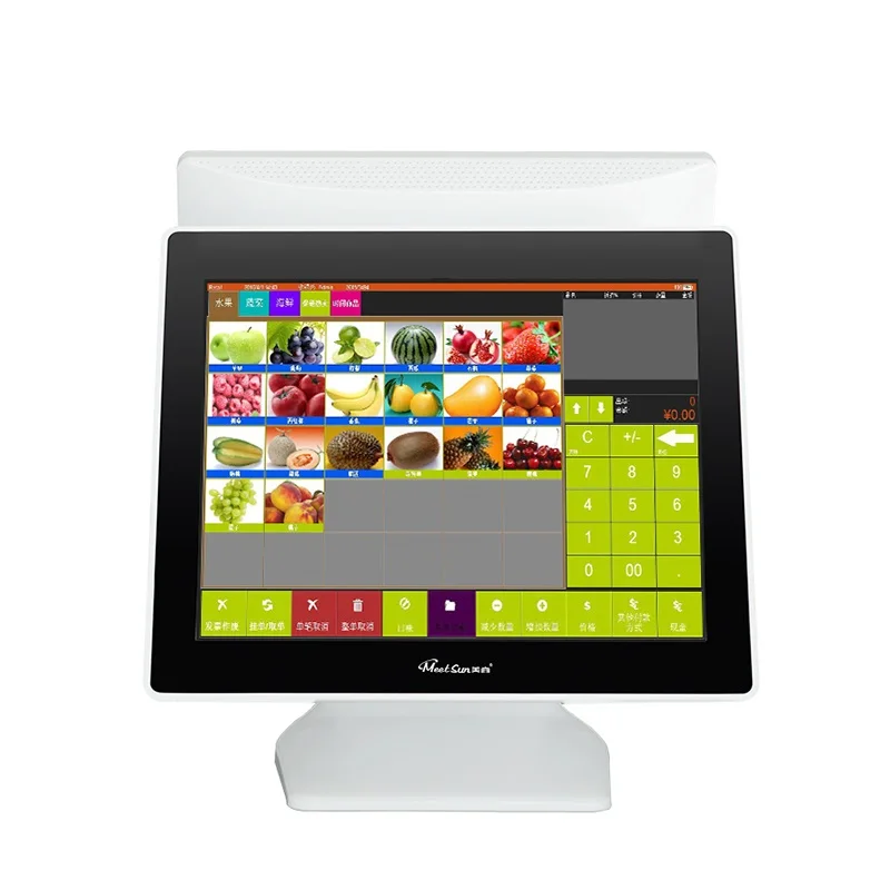 Meetsun ZJ 190D 2 все в одном POS 15 ''ЖК дисплей монитор Системы кассовый аппарат