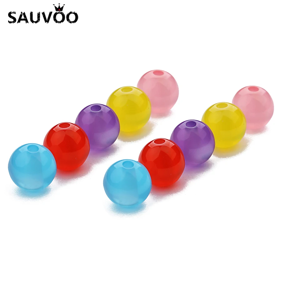 SAUVOO 100 шт. полимерные бусины красные розовые синие желтые фиолетовые свободные
