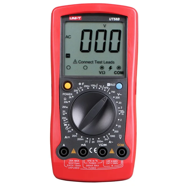 Семейный цифровой мультиметр с ручным диапазоном параметры UT58B/UT58C