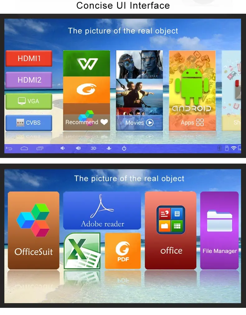 2016 Горячий продавать Домашний кинотеатр Мобильный проектор Смарт Мини Проектор
