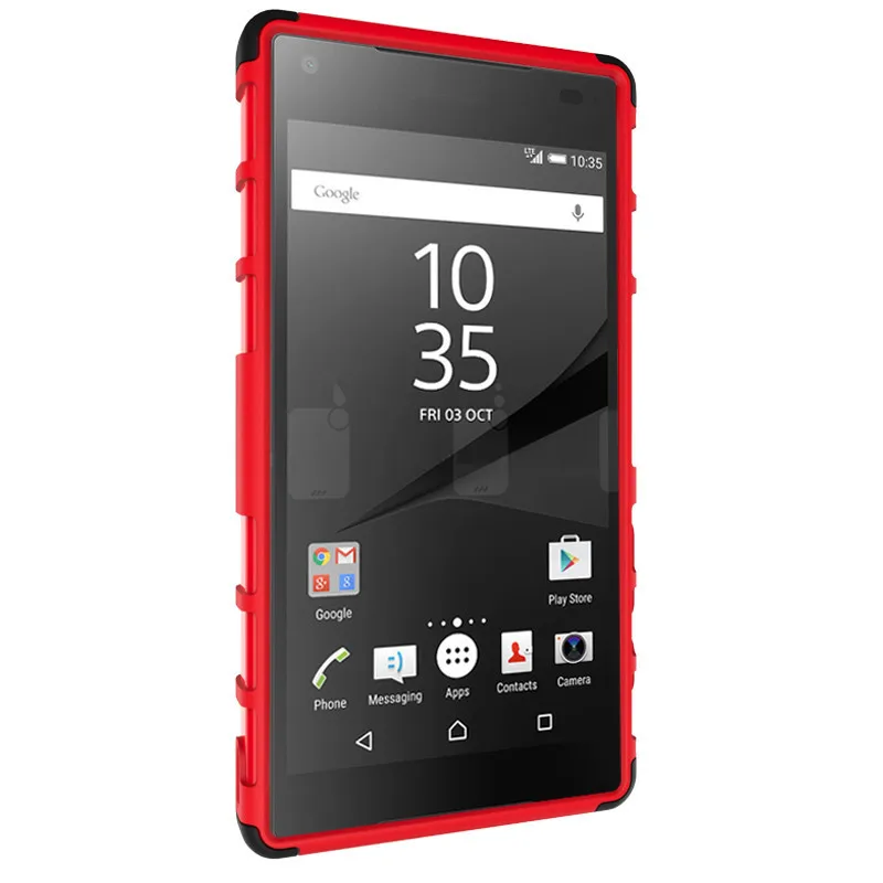 1. Чехол для Sony Xperia Z5 Compact двухслойный противоударный Гибридный Силиконовый чехол