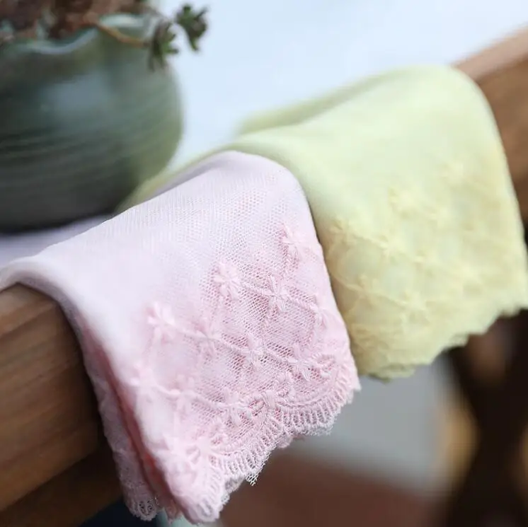 1 метр Розовая Желтая кружевная ткань Милая хлопковая отделка материалы для