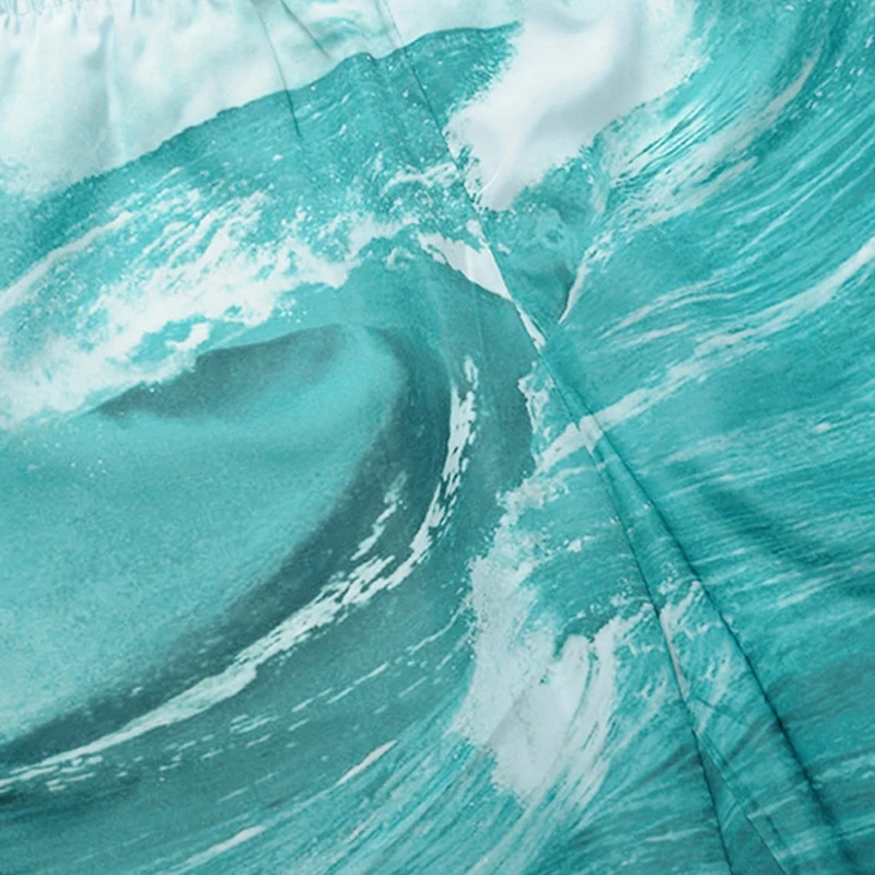 

Summer Casual Quick Dry Mens Shorts 3d Wave Printing Short Masculino Men 2020 Bodybuilding Board Beach Shorts Workout Clothing