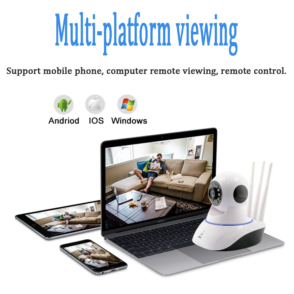 Wifi IP камера 1080P HD панорамированная ночного видения 2.0MP сетевая двухсторонняя