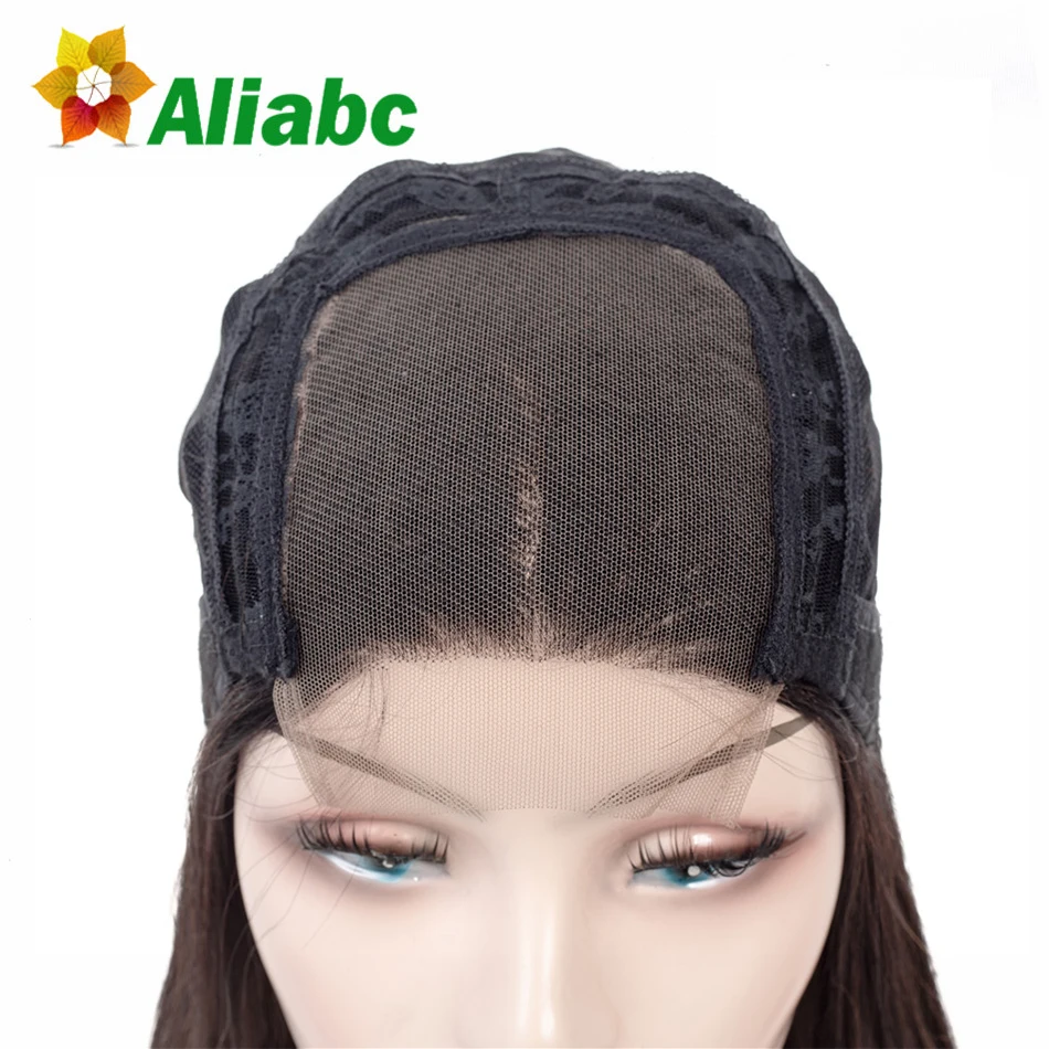 Aliabc синтетический Frontal шнурка волос синтетическое закрытие прямые 100%