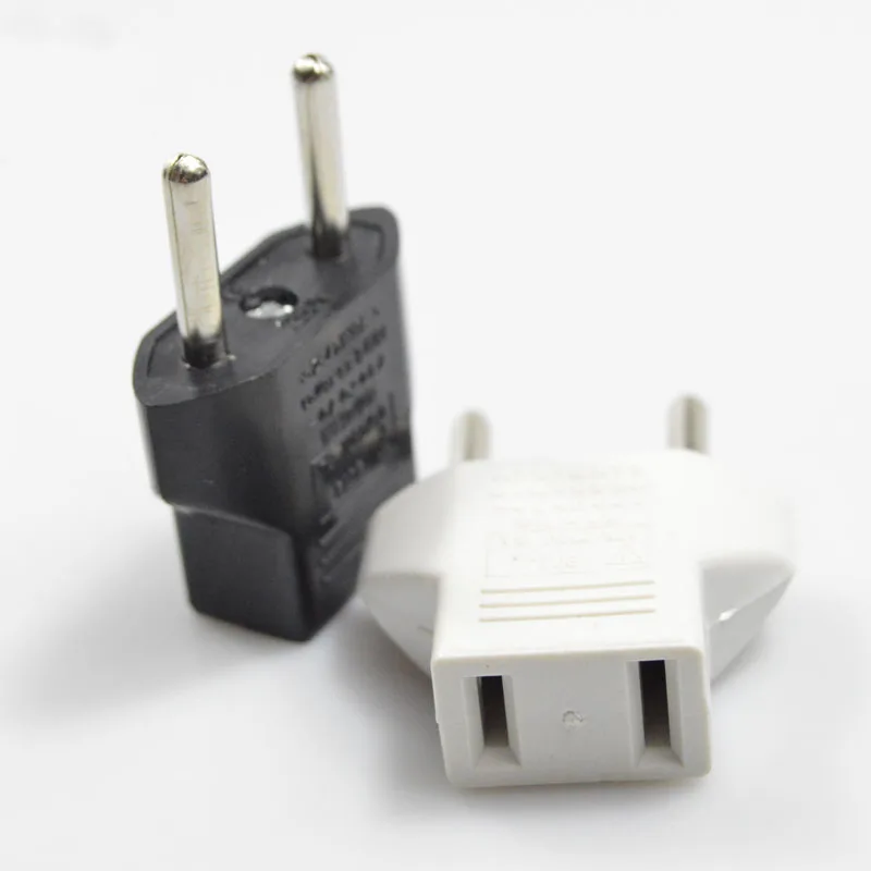 Pushingbest black/White US to EU AC Power Plug Travel Converter Adapter Household Plugs Adaptor |
