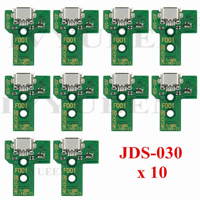 IVYUEEN для sony playstation 4 PS4 Pro тонкий контроллер 10 шт. JDS 001 011 030 055 040 usb порт зарядное устройство печатная плата - Цвет: JDS 030