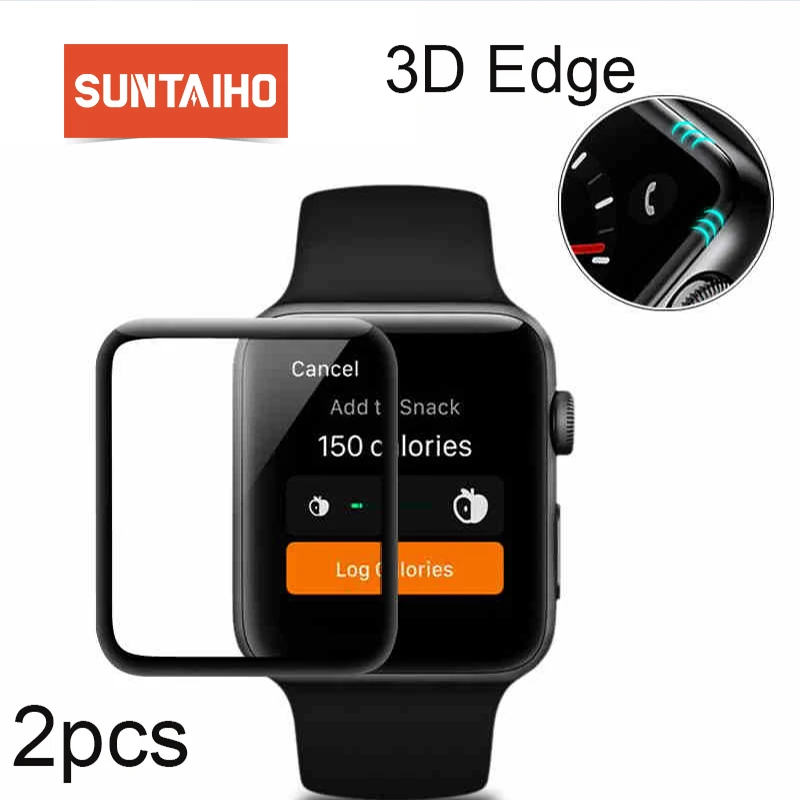 [1/2-Pack] Suntaiho 3D полное покрытие краев для apple watch 4 стеклянная пленка часы 4 40/44 мм Защитная пленка для apple Watch серии 1/2/3
