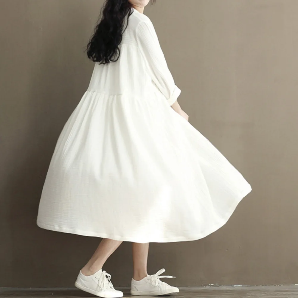 Белое платье для беременных Для женщин длинные платья и кормящих Женская одежда