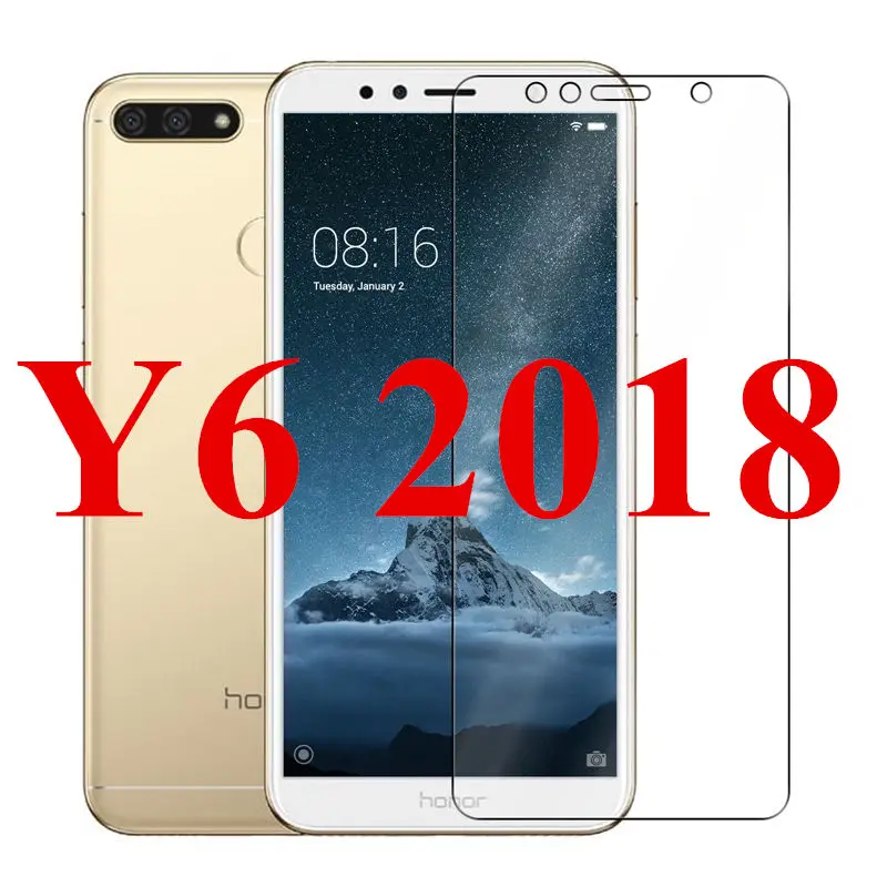 Y6 2018 Комплект из 2 предметов, с уровнем твердости 9H закаленное Стекло для huawei Y3 Y5 Y6 ii компактный LYO-L01 CAM-L21/L03/L23 4C Y635 Y6 Pro Y5 Экран защитная пленка - Цвет: Y6 2018