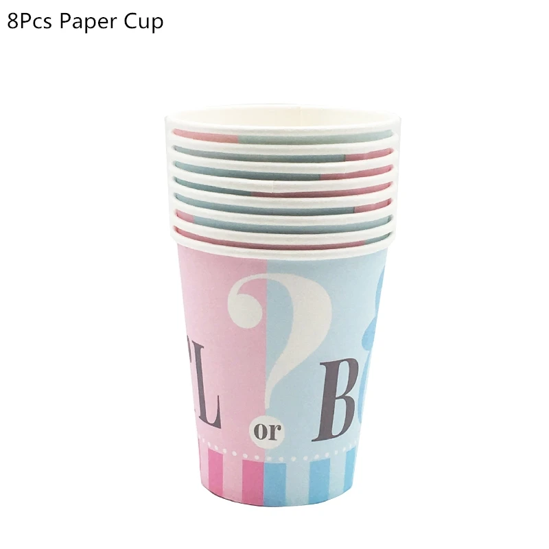 8pcs paper cup Набор одноразовой посуды с изображением пола для маленьких мальчиков и девочек, Салфетка скатерть, вечерние украшения - Цвет: 8pcs paper cup