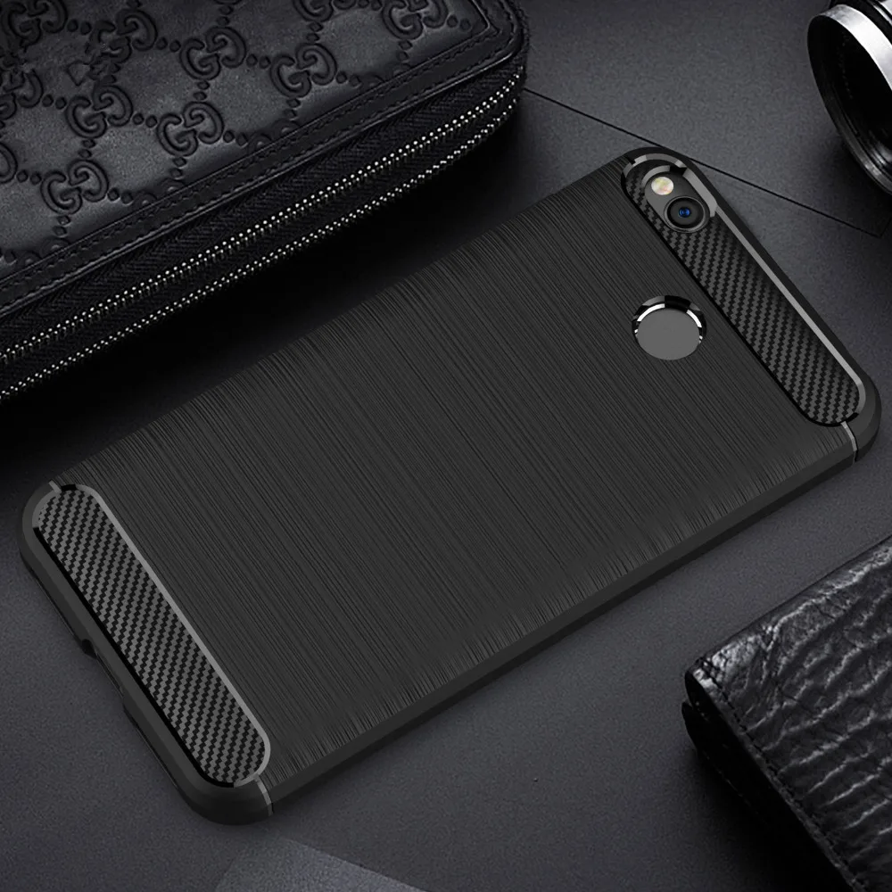 Чехол для Xiaomi Redmi 4X силиконовый чехол 4A 4 Pro мягкий из углеродного волокна матовый
