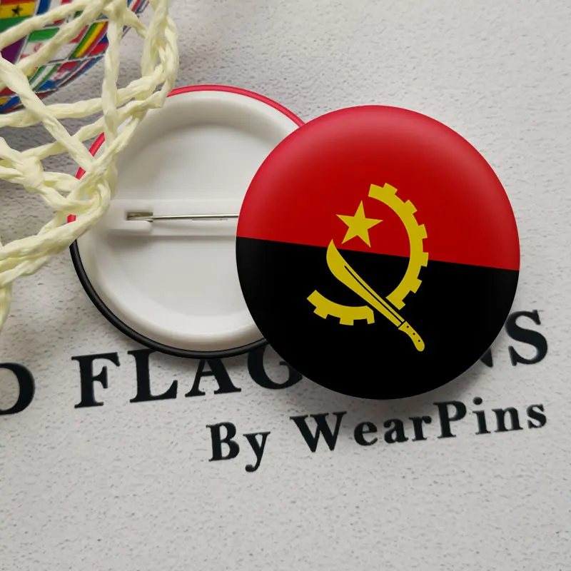 Карта с флагом Анголы жестяные булавки ЛГБТ фотография | Украшения и аксессуары