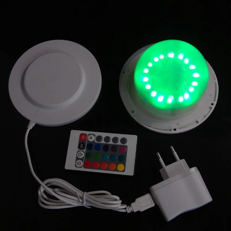 120 мм 24 RGBW + Whit LED IP68 Индуктивный заряд клавиши ИК пульт дистанционного управления